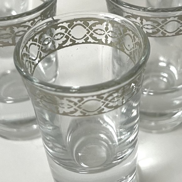 Vintage Sterling Silver Overlay Cocktail Shot Glasses- Barware, Set of 5 - Picture 11 of 14